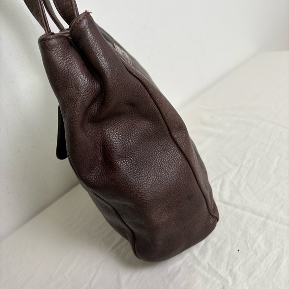 FOSSIL Vintage Brown Leather Shoulder Bag Purse Key Minimalist Neutral Boho - Picture 8 of 16